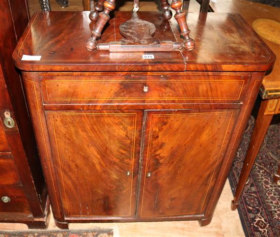Inlaid mahogany side cabinet